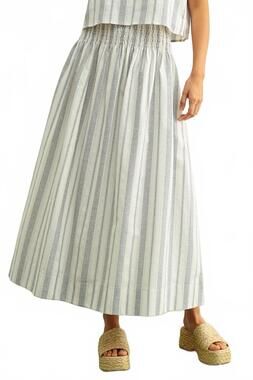 NEW MIOU MUSE market stroll midi skirt in blue oatmeal